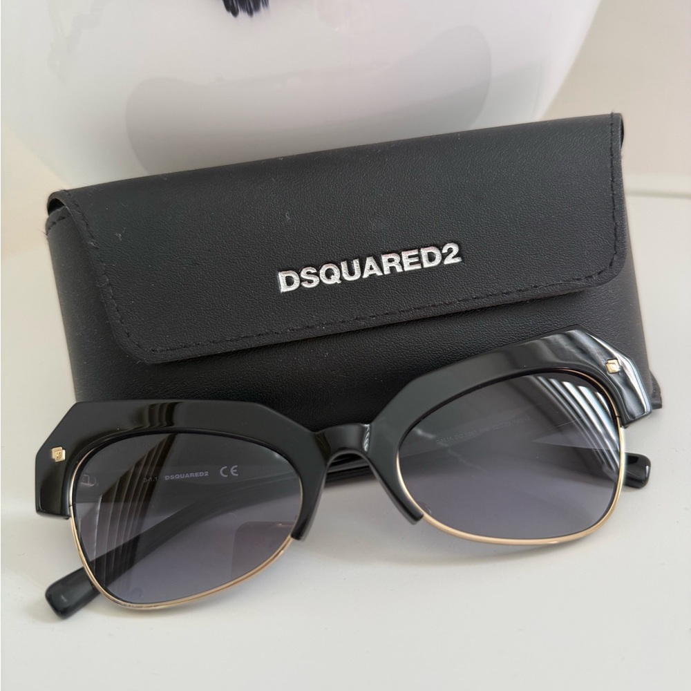 DSQUARED2 Black and Gold Women's Sunglasses